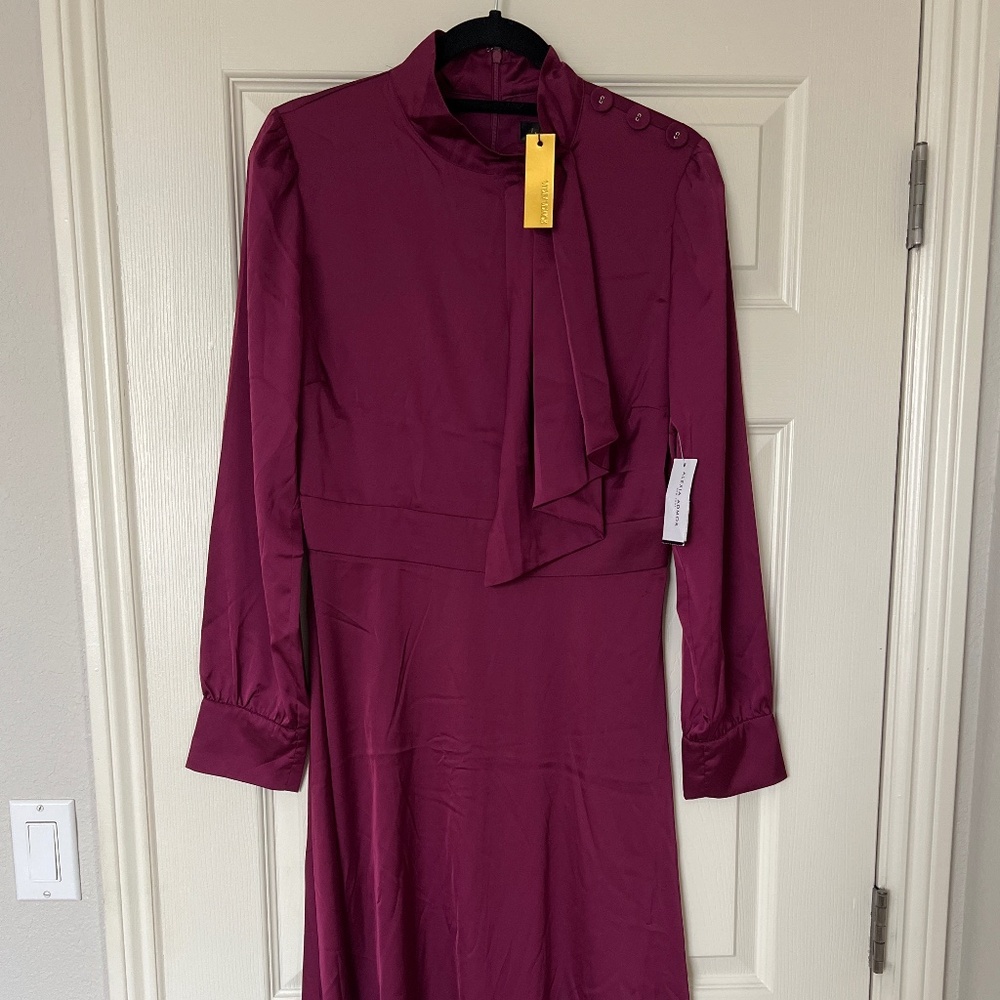 Satin midi dress